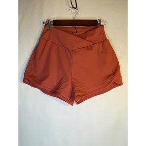 Rust Athletic Shorts Unbranded with Liner Crossover Waistband